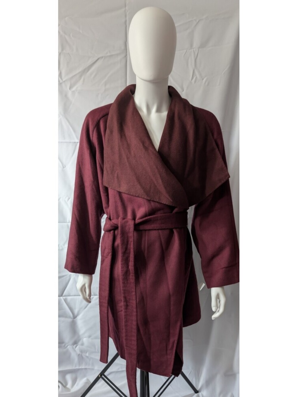 Lands End Women's Wool Blend Wrap Coat Size 24 NWOT